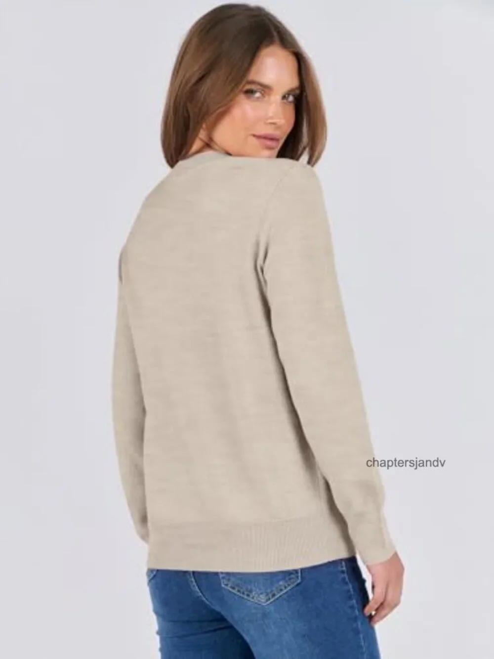 ANRABESS Women's Crewneck Pullover Sweater Long Sleeve Casual Knit